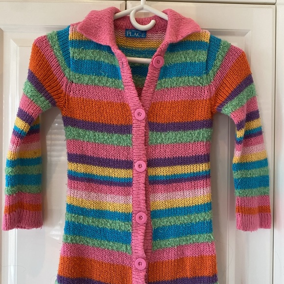 Girl’s long cardigan sweater - Picture 3 of 10